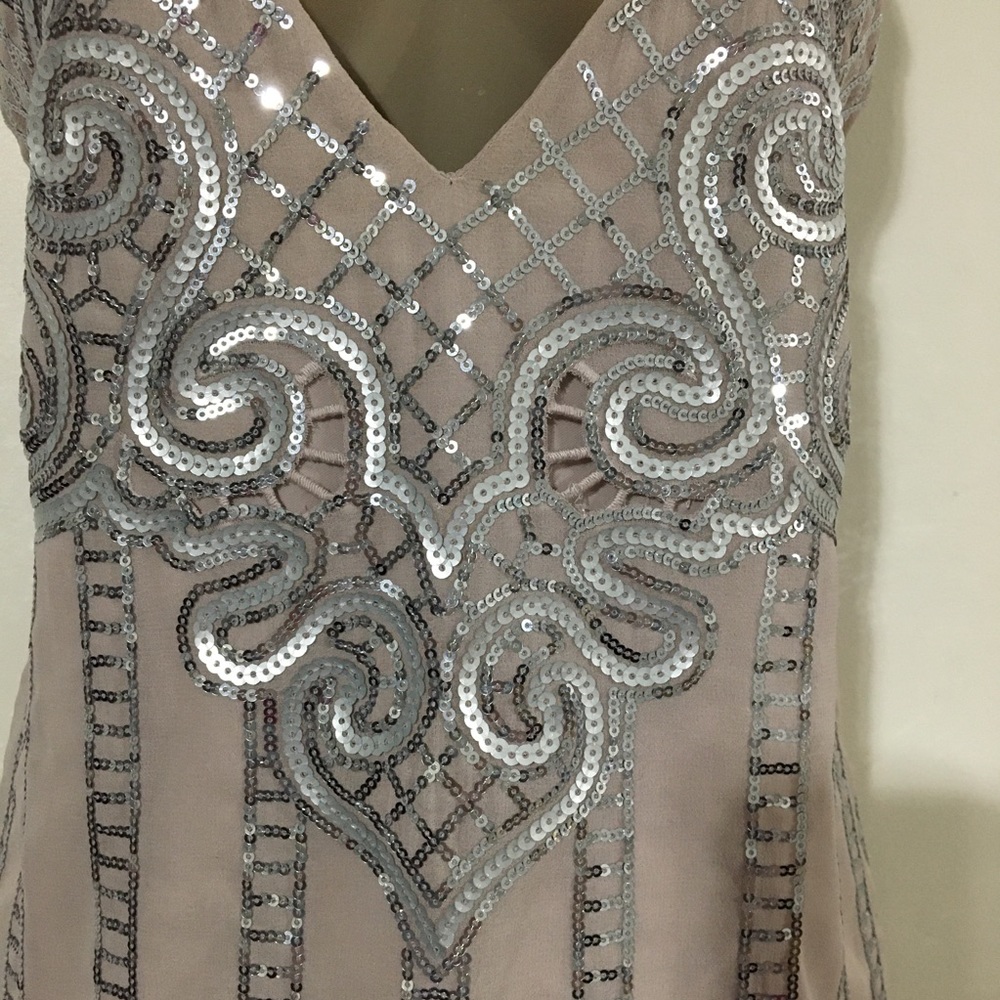 Express Spaghetti Strap Sequin Cami. Size Small. - image 2